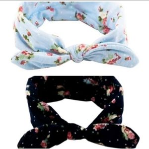 2 Pack Hairband Stretchy Rabbit Bow Bandana/ Turban/ Headwrap Knotted Yoga Gym
